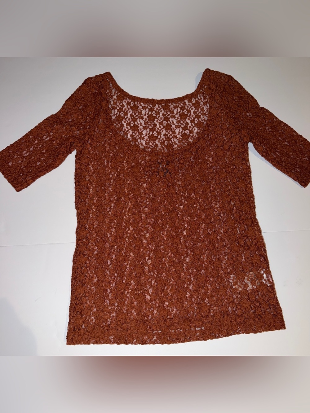 GAP Rust Lace Scoop Neck Tunic